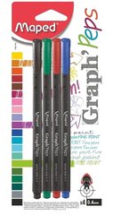 Stylos Feutres Liner Assortis 0,4 mm Maped 4 Unités