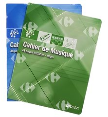 Cahier Piqué Musique 17x22cm 10x10mm Ancor 48 Pages