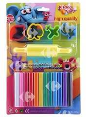 Bâtons de Pâte à Modeler Kiddy Clay 12 unités + 4 Accessoires