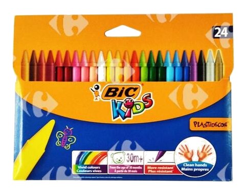 Craies de Coloriage Kids Plastidecor Bic 24 unités