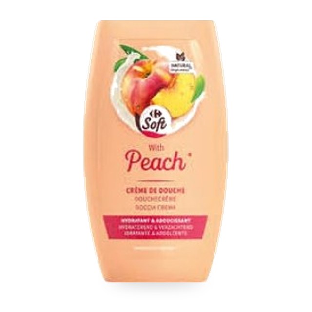 Crème de douche à la pêche et amande Carrefour 250ml