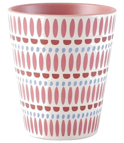 Gobelet en Porcelaine Rayures et Pois Brique Kasa 30 cl