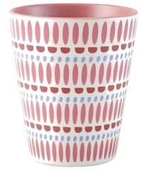 Gobelet en Porcelaine Rayures et Pois Brique Kasa 30 cl