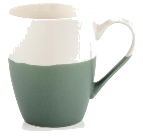 Mug en Porcelaine Duo Blanc Gris Kasa 34 cl
