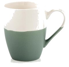 Mug en Porcelaine Duo Blanc Gris Kasa 34 cl