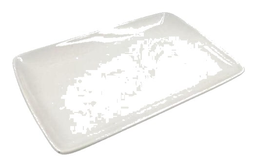 Assiette Rectangulaire Blanc en Porcelaine Carrefour Home 305x210x25mm