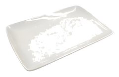 Assiette Rectangulaire Blanc en Porcelaine Carrefour Home 305x210x25mm