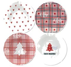 Lot de 4 Assiettes Dessert Xmas 19cm