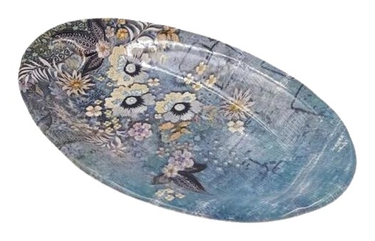 Plat Oval en Porcelaine Bleuet 29x18cm