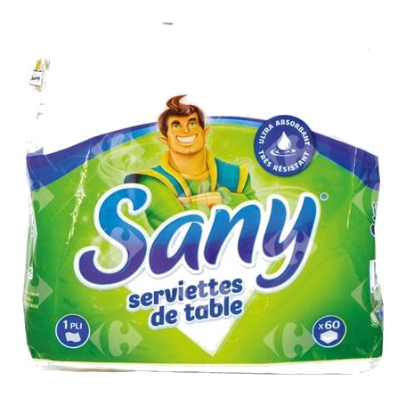 Sany Papier Serviettes de Table 60 pièces