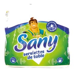 Sany Papier Serviettes de Table 60 pièces