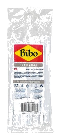 Couteaux en Plastique Blanc Bibo - 20 pièces