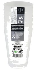 Gobelet Plastique Transparent 6 unités
