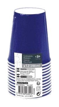 Gobelet Carton Bleu Nuit 10 cl