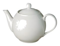 Théière en Porcelaine avec Boule Flandre Blanche Petit Modèle