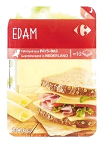 e Fromage m en tranches x 10 Carrefour 200g