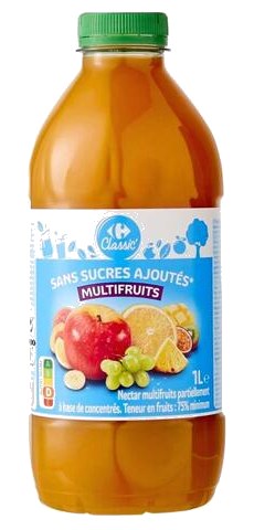 Nectar Multifruits Sans Sucre Carrefour 1 L