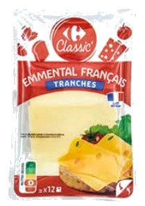 ù Fromage Emmental en tranches x10 Carrefour