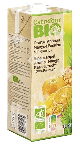 Jus multifruits Carrefour Bio 1 L