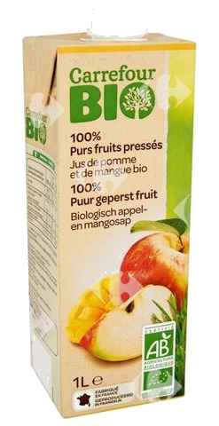 Jus de Fruits Bio Pomme Mangue Carrefour Bio 1 L