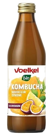 Kombucha Fruit De La Passion Citron Voelkel Bouteille 33 cl