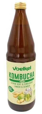 Kombucha Gingembre Citron Bio Voelkel 75 cl