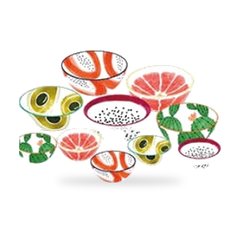 Coupelle en porcelaine Tiem Divers motifs fruits Carrefour