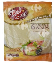 Wraps de Farine de Blé Deli Sun 360 g 6 feuilles