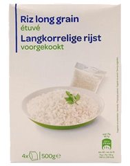Riz Long Étuvé Carrefour Blanc 4x125 g