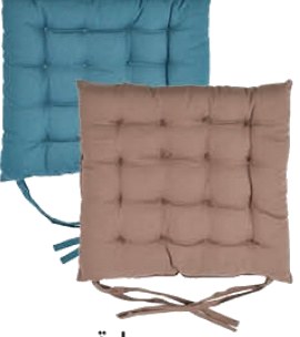 Balwg Galette de chaise Unie 38x38cm Divers coloris TeX HOME
