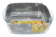 Plat à Four Carré en Verre 22x22cm Carrefour Home 1 unité