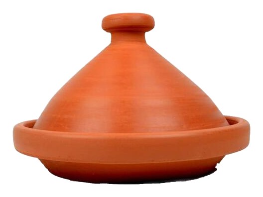 Tajine Rond Terre Cuite Rouge N°4