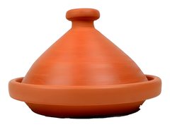 Tajine Rond Terre Cuite Rouge N°4