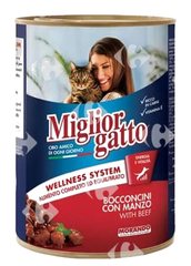 Bouchées de Bœuf pour Chats Miglior Gatto 405g