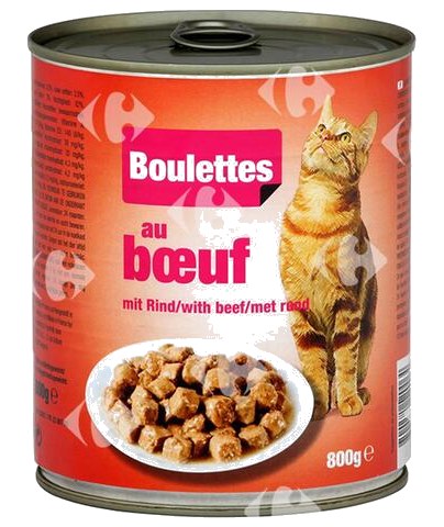 Bouchées Sauce pour Chat Bœuf Carrefour Blanc 800 g