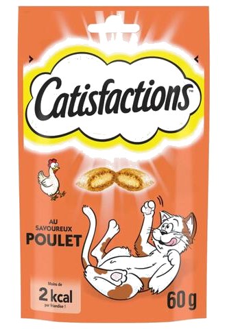 Friandises au Poulet pour Chats Catisfactions 60g