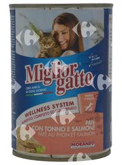 Pâtée au Thon et au Saumon pour Chats Miglior Gatto 400 g