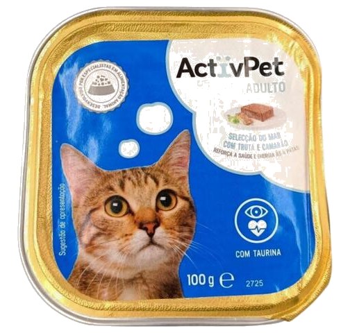 Pâtée pour Chats à la Truite et aux Crevettes Activpet 100 g