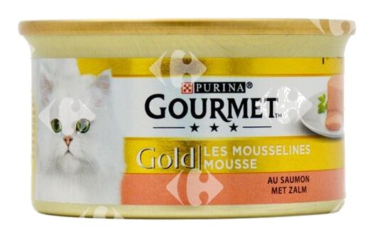 Mousselines pour Chats Saumon Gold Gourmet 85g