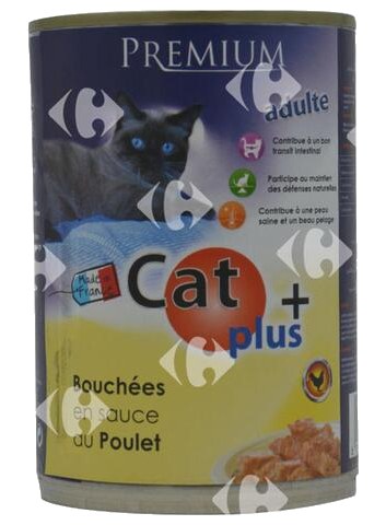Pâtée Bouchées en Sauce au Poulet pour Chats Catplus 410g