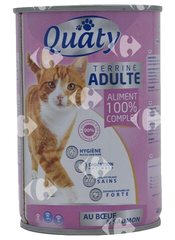 Terrine au Bœuf et au Saumon pour Chats Quaty 400 g