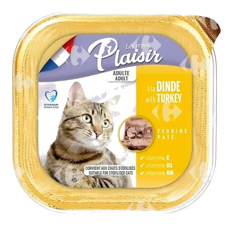 Pâtée Chat Adulte Dinde Plaisir 100g