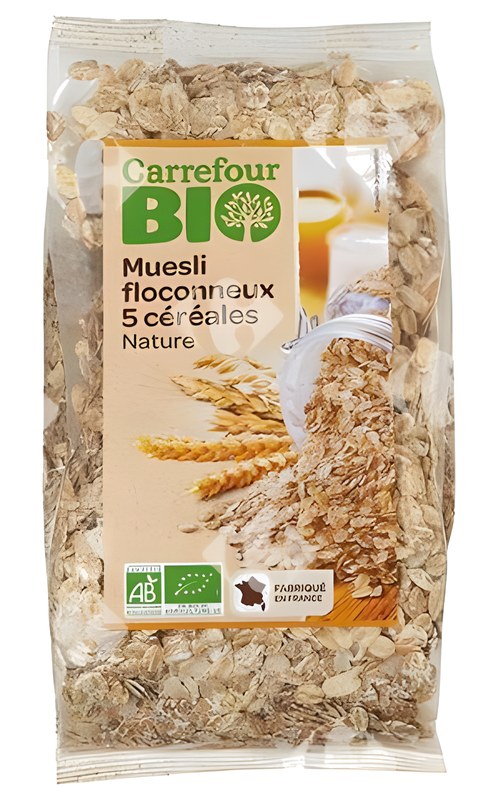 Muesli Aux 5 Céréales Carrefour Bio 500 g