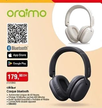 Casque bluetooth Oraimo – 60 Heures