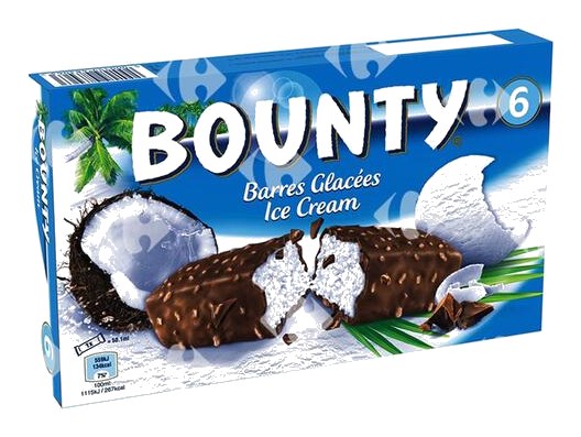 Barres Glacées Bounty 6 pièces 300ml