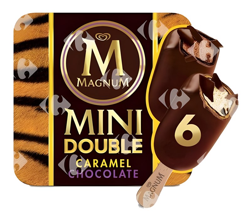 Pack Mini Bâtonnets Glacés Chocolat Caramel Magnum 6x60 ml