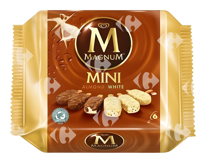 Pack Mini Bâtonnets Glacés White Almond Magnum 6x60 ml