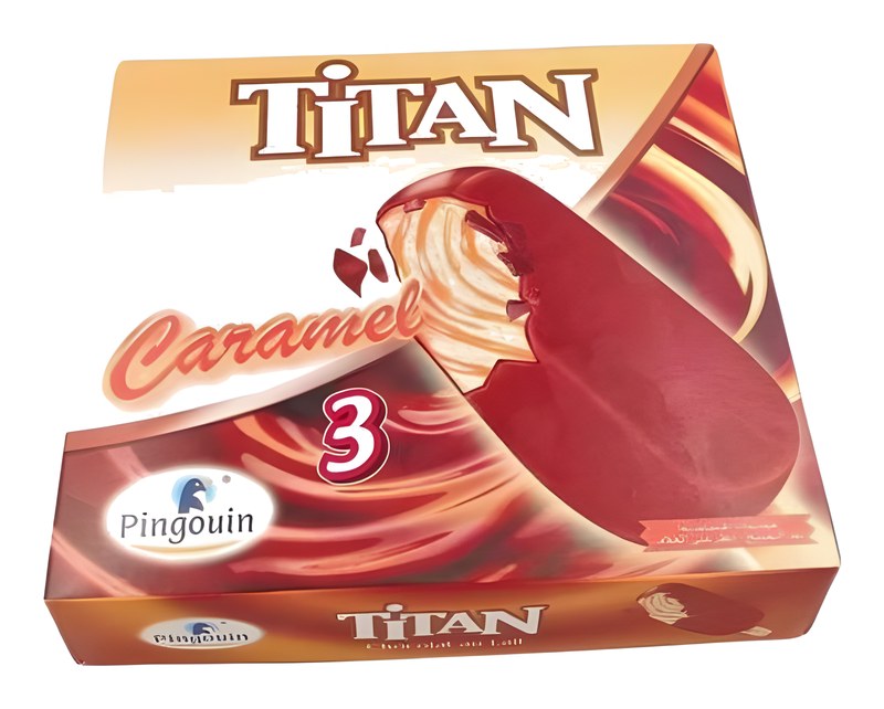 Bâtonnet de Glace Caramel Titan 3x110 ml