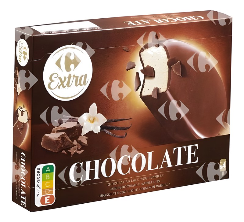 Bâtonnets Glace Vanille Chocolat Carrefour 4x110 ml