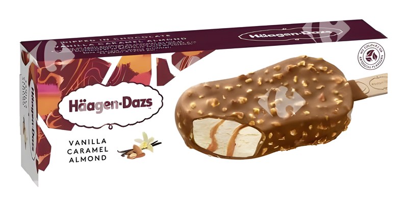 Bâtonnet glace vanille caramel amande Häagen-Dazs 80 ml